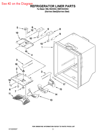 Picture of Whirlpool HOUSING - Part# 12724501