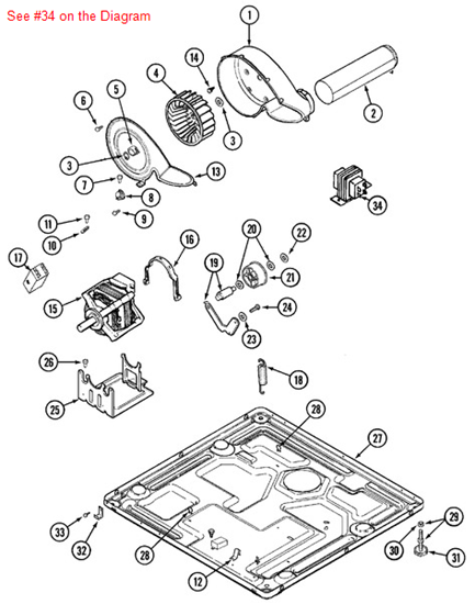 Picture of Whirlpool SCREW - Part# 33001882