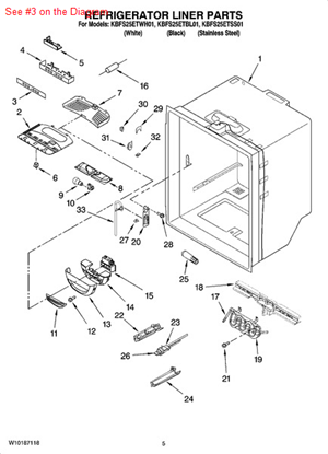 Picture of Whirlpool KEYBOARD- - Part# 67005949