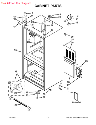 Picture of Whirlpool COVER - Part# 67007156