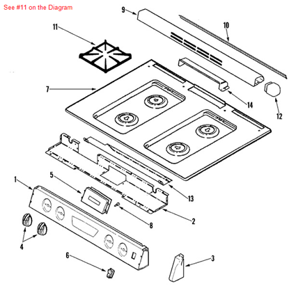 Picture of Whirlpool GRATE GRY - Part# 74008868