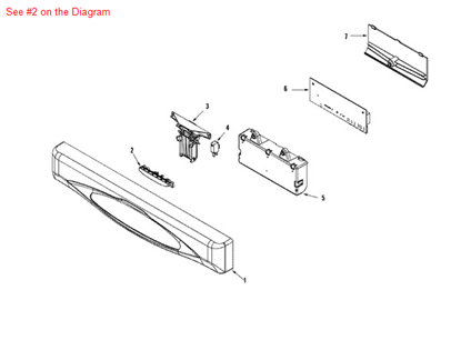 Picture of Whirlpool HANDLE- LA - Part# 99003284