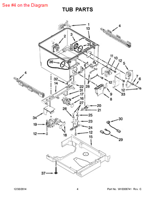 Picture of Whirlpool SLIDE- RH - Part# 99003760