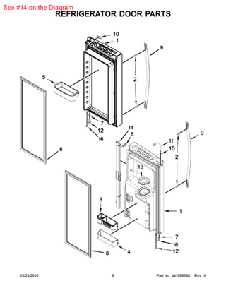 Picture of Whirlpool RAIL-MULLN - Part# 12722815AP