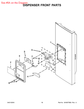 Picture of Whirlpool CHUTE - Part# 13005703B