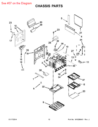 Picture of Whirlpool BOTTM-OVEN - Part# 2205F051-19