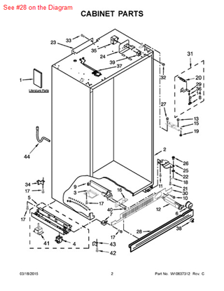 Picture of Whirlpool GRILLE-FRT - Part# 2209026B