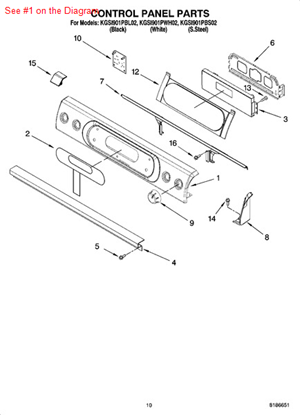 Picture of Whirlpool PANL-CNTRL - Part# 4453931WH