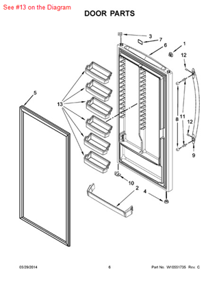 Picture of Whirlpool BIN-CNTLVR - Part# 4-82576-001