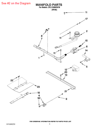 Picture of Whirlpool BURNR-TOP - Part# 7505P326-60