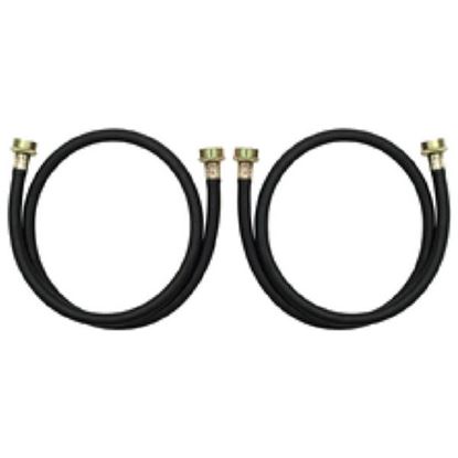 Picture of 4' Clothes Washer Washing Machine Black Rubber Fill Hose Kit - 2 Pack By Whirlpool Maytag - Part# 8212546RP