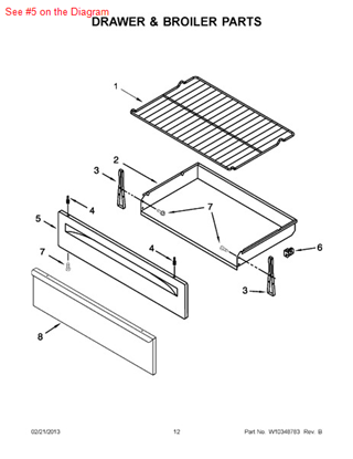 Picture of Whirlpool PANEL-DRWR - Part# W10022090