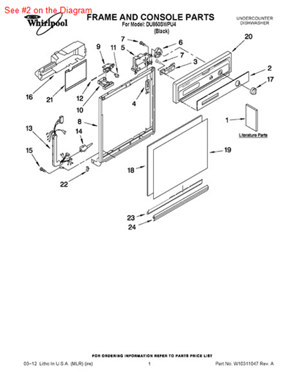 Picture of Whirlpool INSERT - Part# W10039600