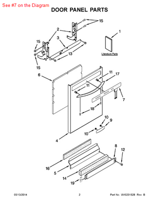 Picture of Whirlpool OVERLAY - Part# W10077795