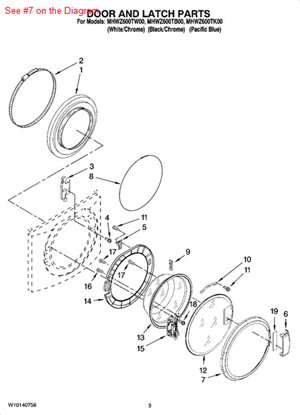 Picture of Whirlpool RING-TRIM - Part# W10112915