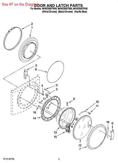Picture of Whirlpool RING-TRIM - Part# W10112915