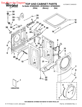 Picture of Whirlpool HARNS-WIRE - Part# W10115662