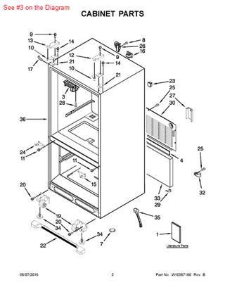 Picture of Whirlpool TRIM-BRKR - Part# W10120087