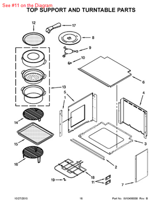 Picture of Whirlpool COVER-PLT - Part# W10120230