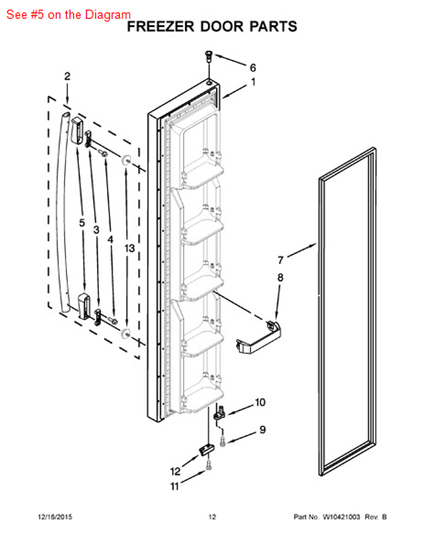 Picture of Whirlpool ENDCAP-HDL - Part# W10127772
