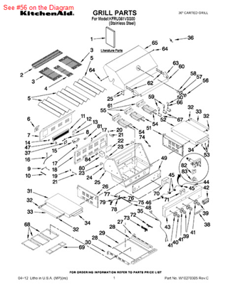 Picture of Whirlpool THERMOMETR - Part# W10128777