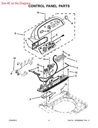 Picture of Whirlpool GASKET - Part# W10130502