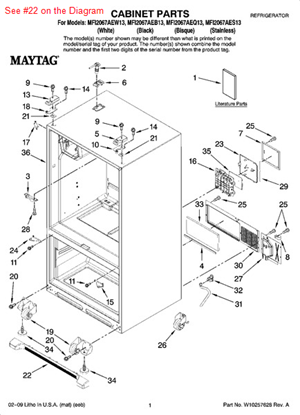 Picture of Whirlpool GRILLE-FRT - Part# W10131134