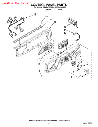 Picture of Whirlpool WHEEL - Part# W10131381