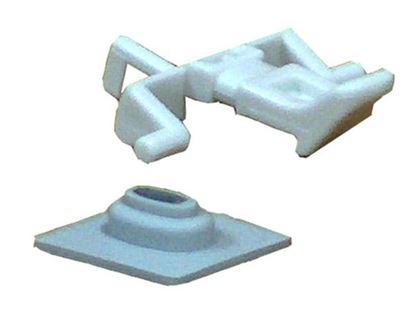 Picture of Whirlpool KitchenAid Roper Amana Jenn-Air Maytag Gaffers and Sattler Magic Chef Sears Kenmore Admiral Dishwasher Soap Cup GROMMET AND LATCH - Part# W10131752