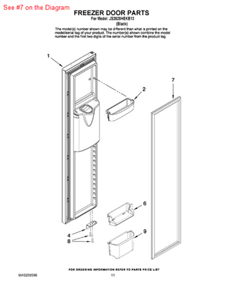 Picture of Whirlpool GASKET-FIP - Part# W10133491