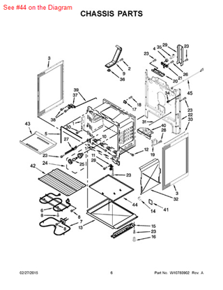 Picture of Whirlpool RETAINER - Part# W10134125