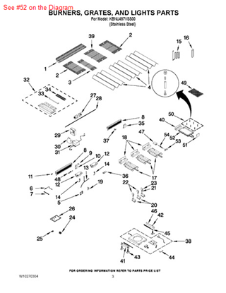 Picture of Whirlpool BURNER - Part# W10134795