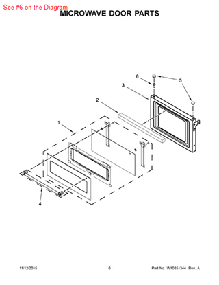 Picture of Whirlpool SCREW - Part# W10143304