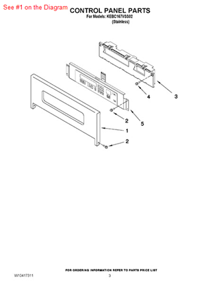 Picture of Whirlpool PANL-CNTRL - Part# W10144976