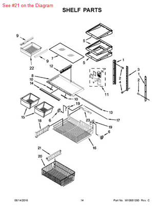 Picture of Whirlpool DIVIDER - Part# W10146440