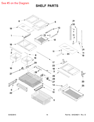 Picture of Whirlpool BASKET-FZR - Part# W10150038