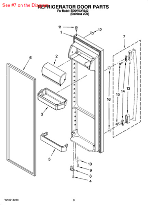 Picture of Whirlpool HANDLE - Part# W10152863