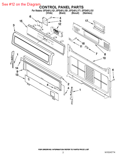 Picture of Whirlpool CNTRL-ELEC - Part# W10157246