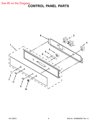 Picture of Whirlpool DISPLAY - Part# W10158964