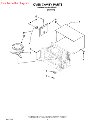 Picture of Whirlpool RING-TURN - Part# W10160542