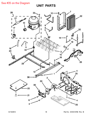 Picture of Whirlpool BAFFLE-AIR - Part# W10163483