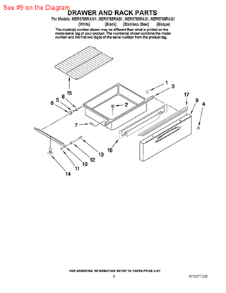Picture of Whirlpool PANEL-DRWR - Part# W10165339