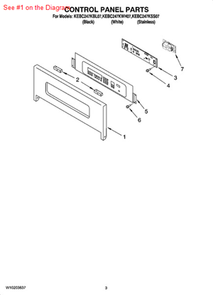 Picture of Whirlpool PANL-CNTRL - Part# W10166935