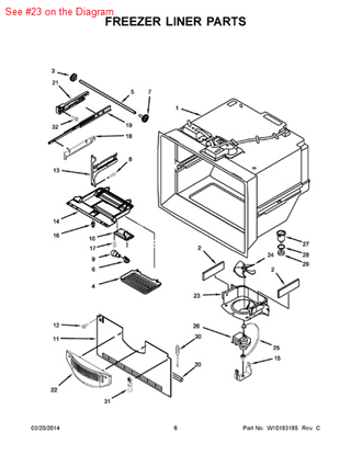 Picture of Whirlpool SHROUD - Part# W10167023