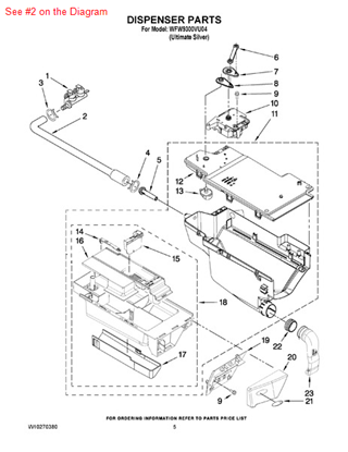 Picture of Whirlpool HOSE - Part# W10168480