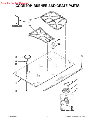 Picture of Whirlpool TRIM-CKTOP - Part# W10168882