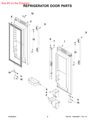 Picture of Whirlpool HOLDER-BEV - Part# W10169347