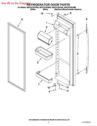 Picture of Whirlpool HANDLE - Part# W10170739