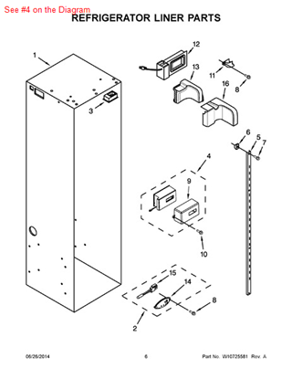 Picture of Whirlpool DIFFUSER - Part# W10171433