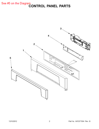 Picture of Whirlpool TRIM-PANEL - Part# W10172165